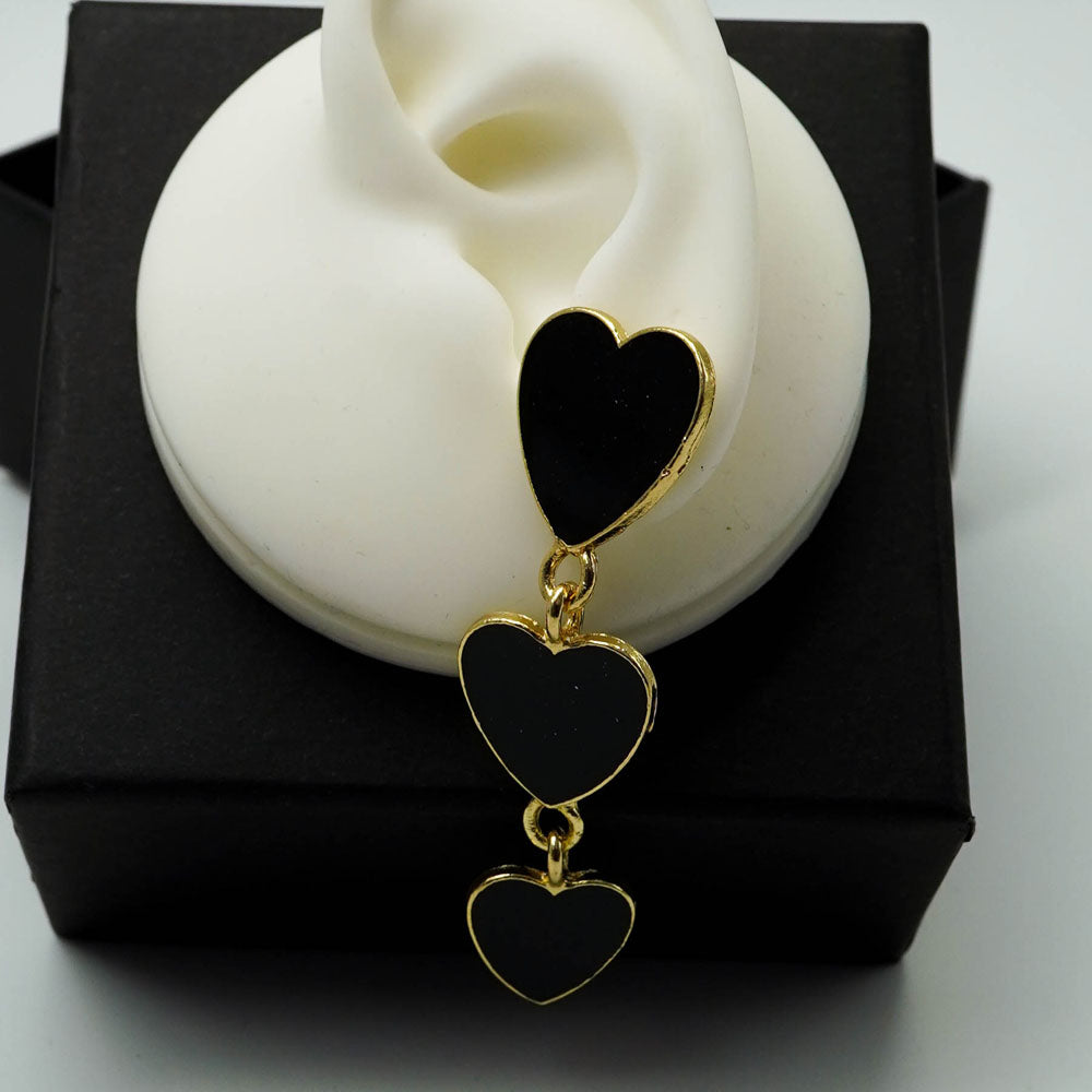 triple black hearts drop
