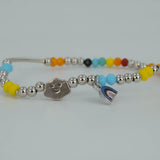 Multicoloured stone bracelet