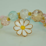 Floral multicoloured beaded charm