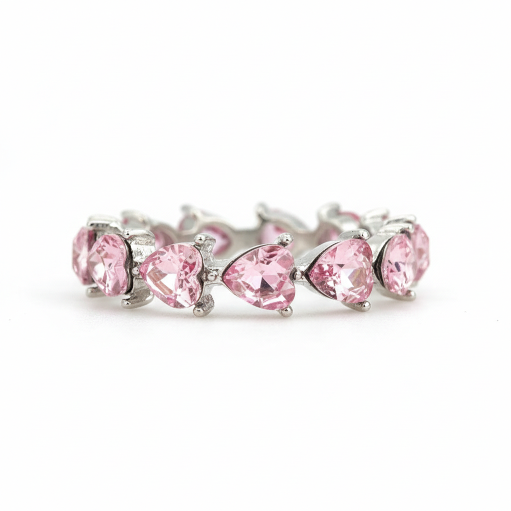 Heart Zircon Finger Band