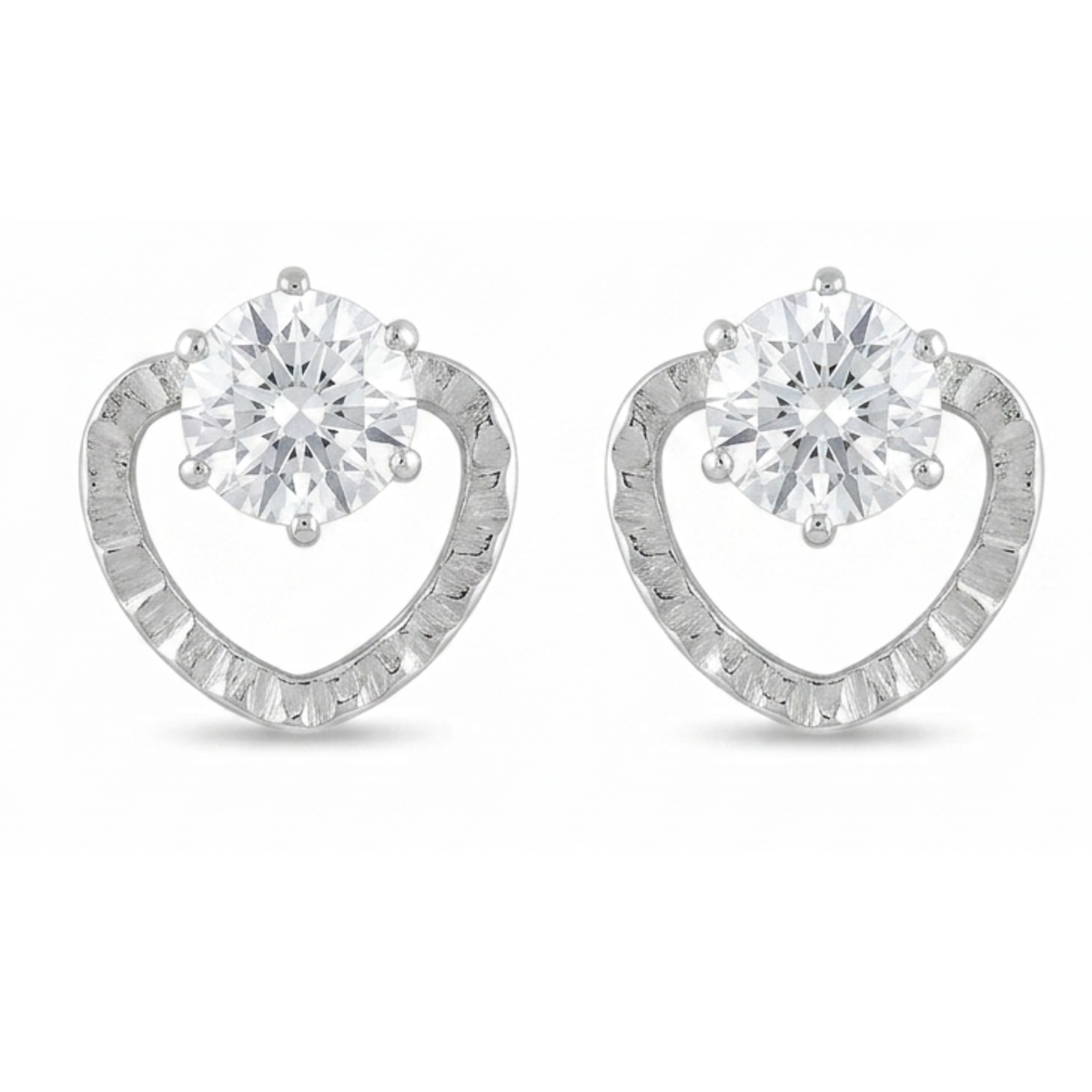 Heart shaped earrings D488
