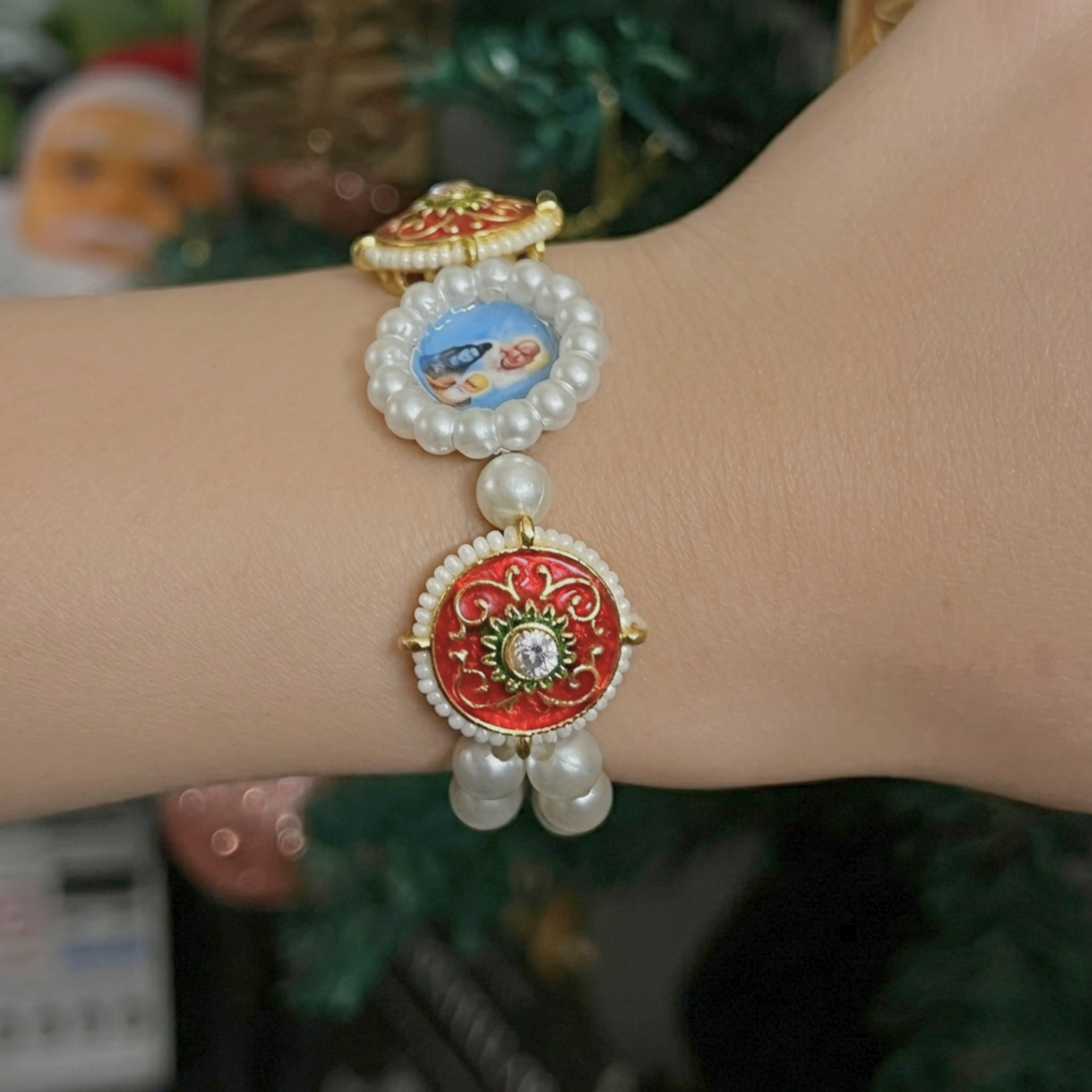 The Crimson Devotion Guru Ji Bracelet