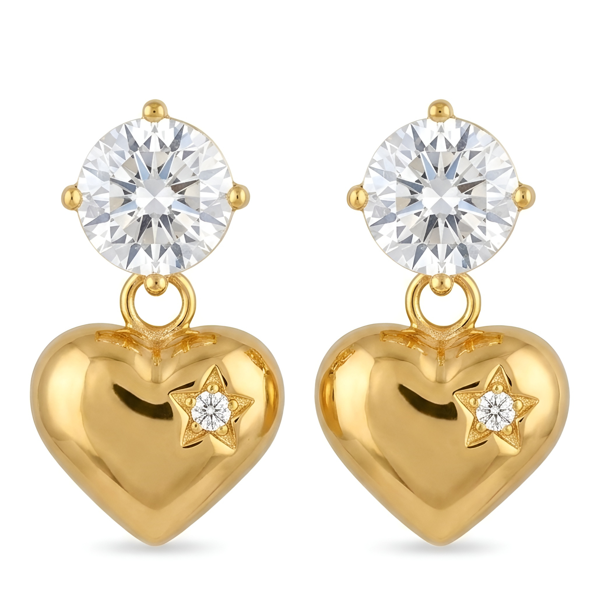 heart werig earrings