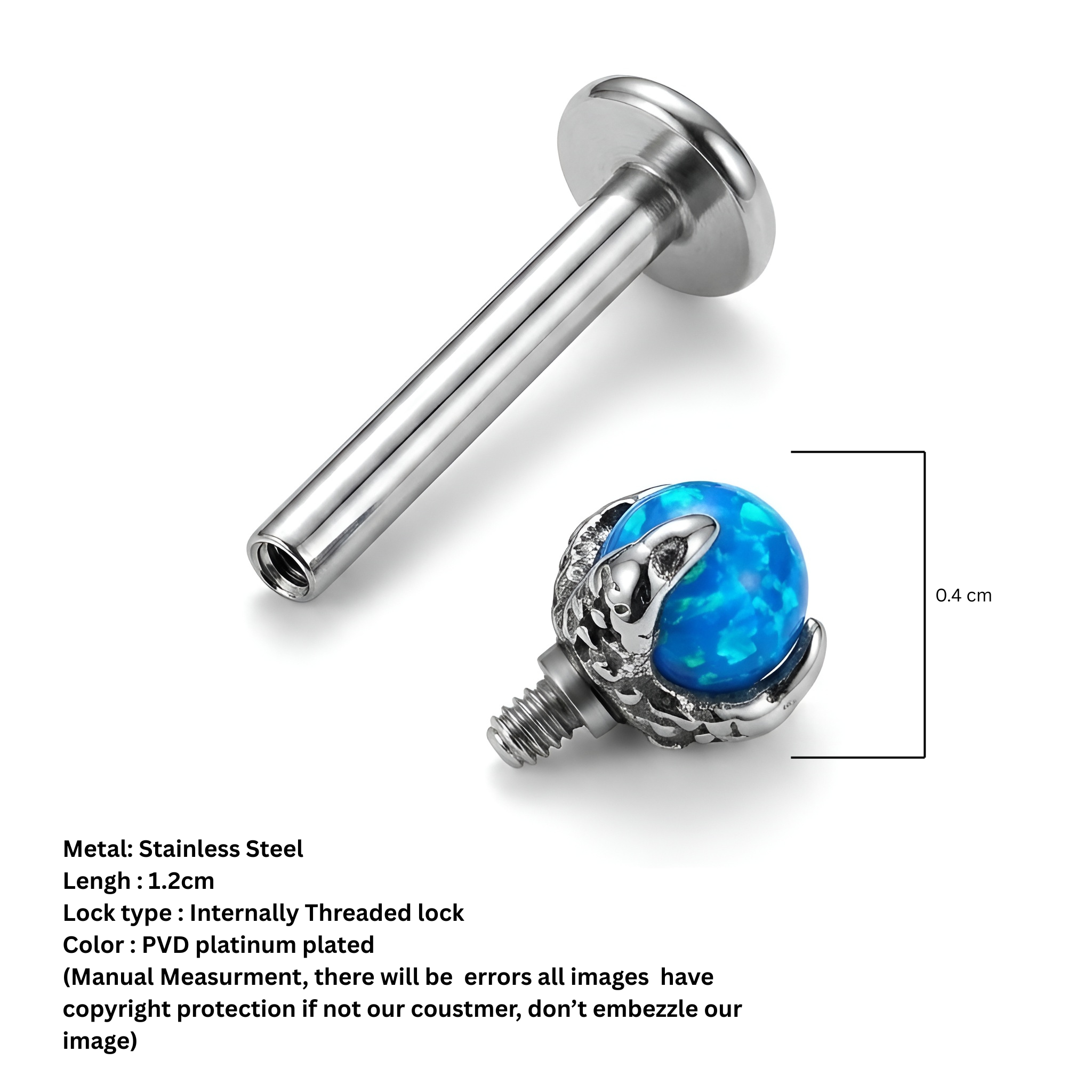 Blue stoned earrings