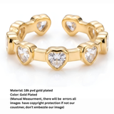 Golden Heart Eternity Ring