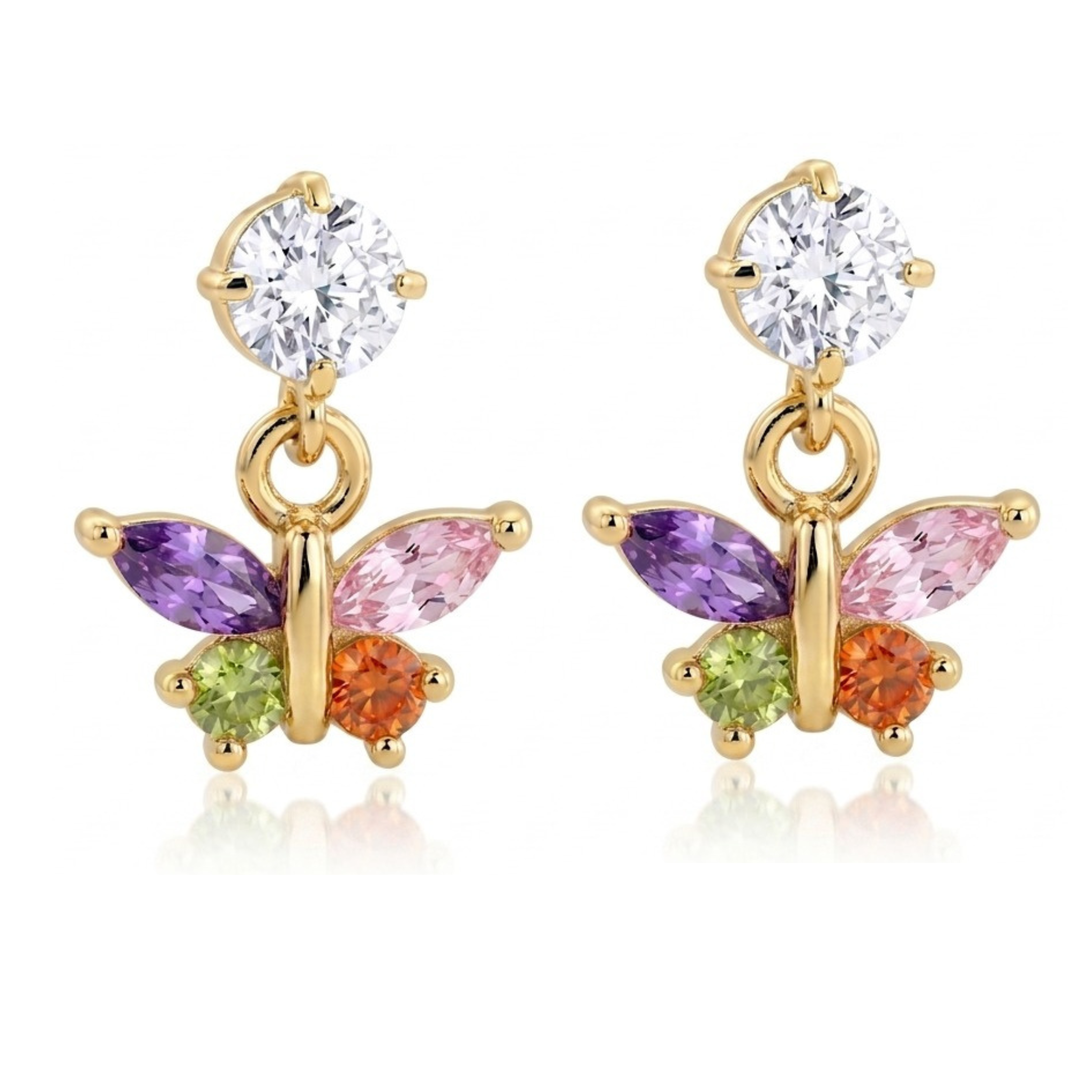 COLOURFUL BUTTERFLY STUDS