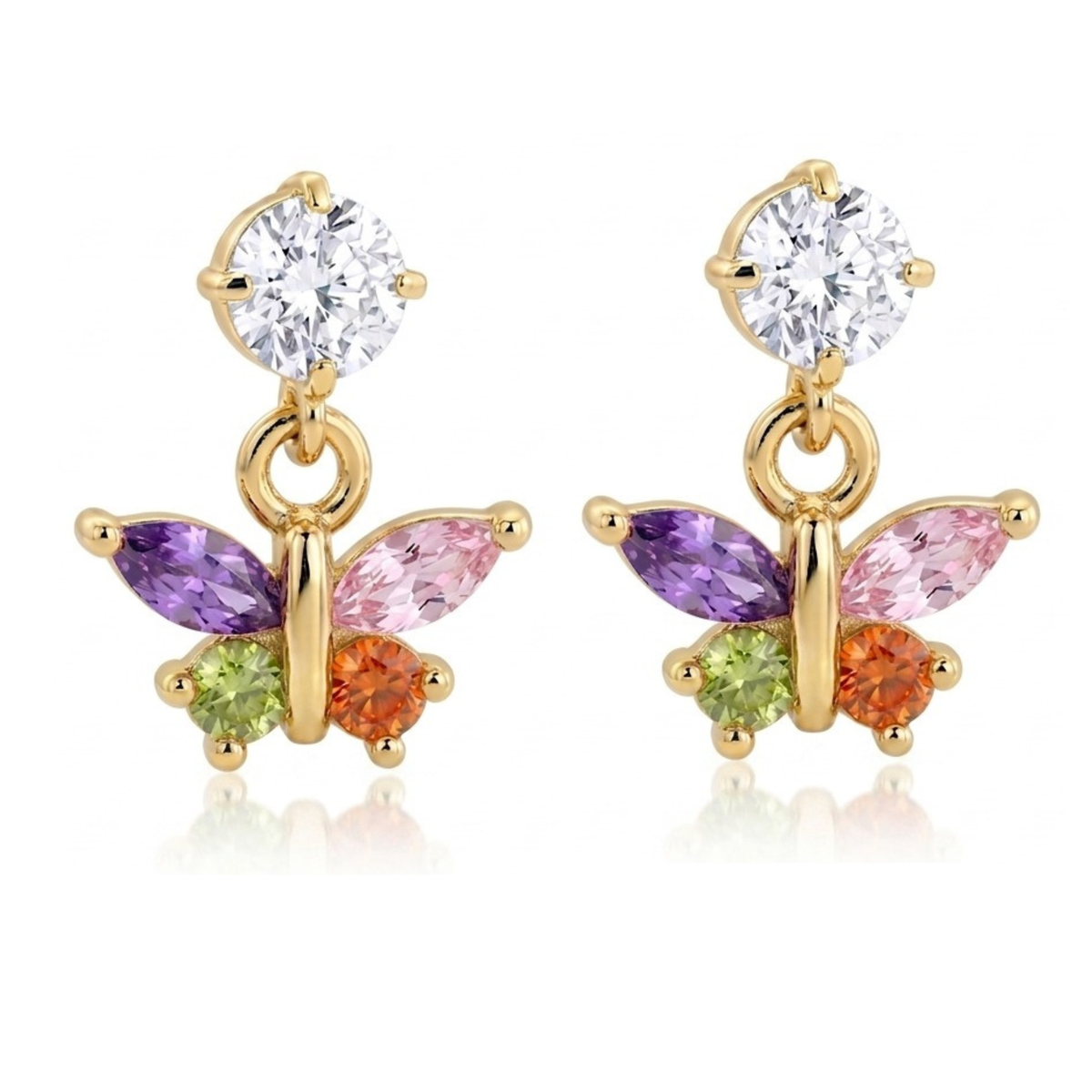COLOURFUL BUTTERFLY STUDS