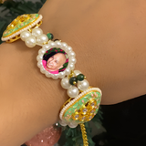 Guru Ji Divine Grace Double-Strand Pearl Bracelet