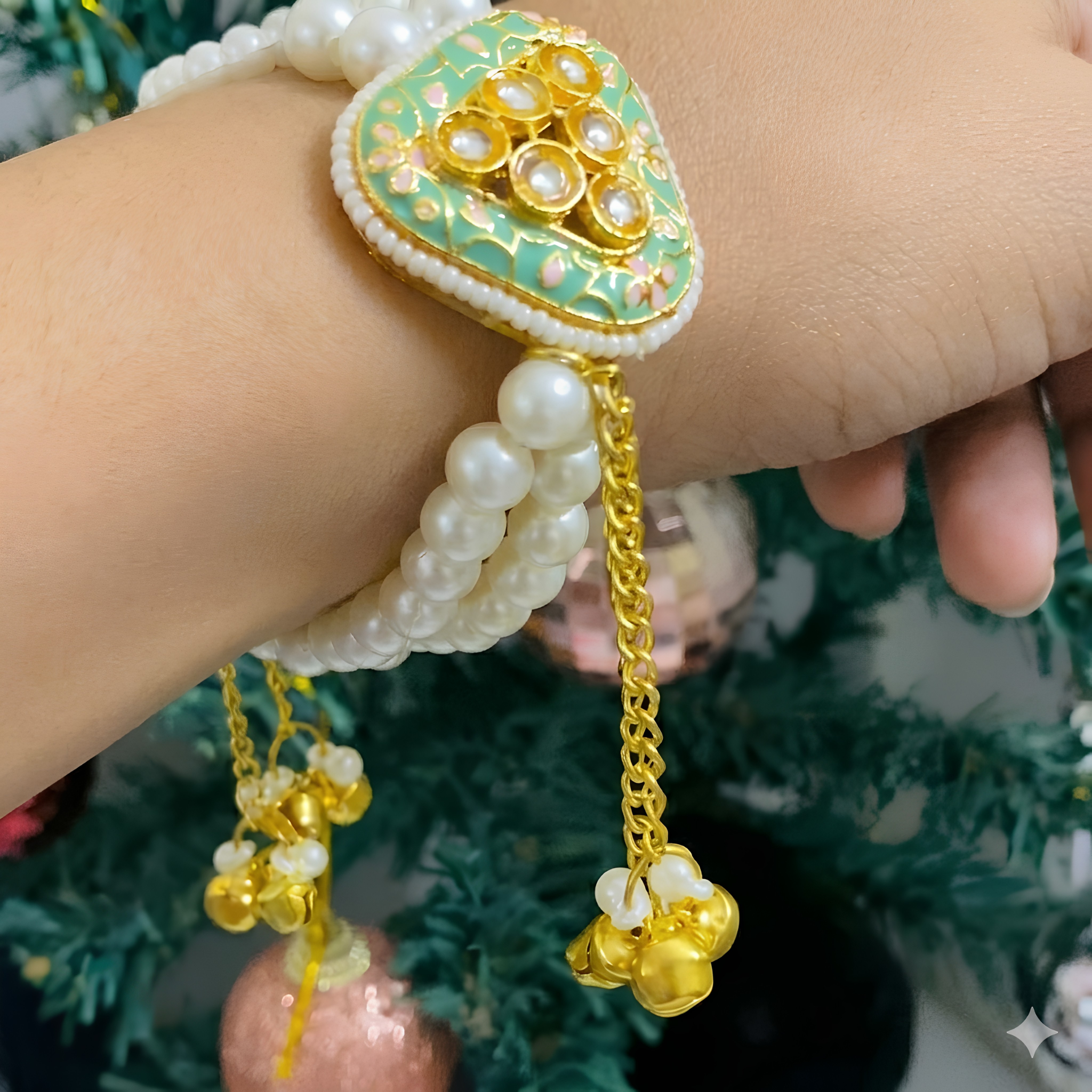 Guru Ji Divine Grace Double-Strand Pearl Bracelet
