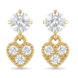 HEART SHAPED ZIRCON STUDS
