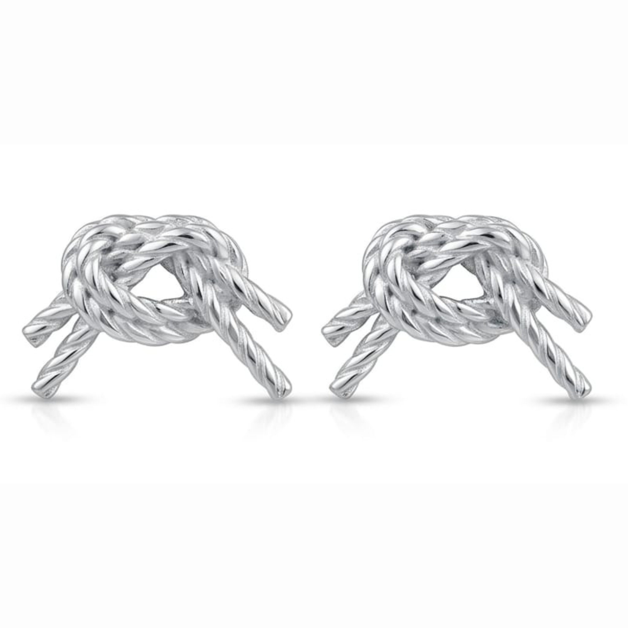 Knot silver plated earrings D463