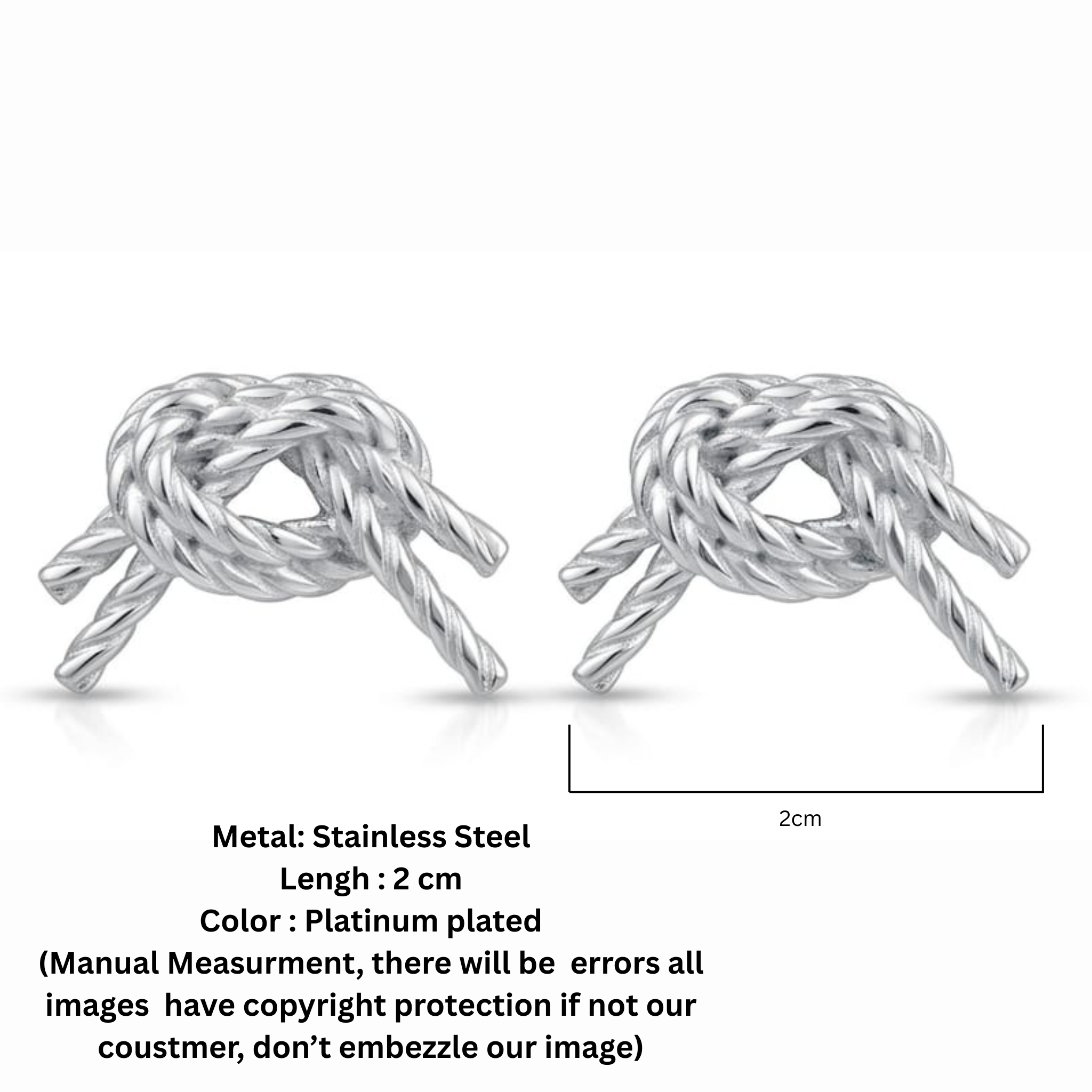 Knot silver plated earrings D463
