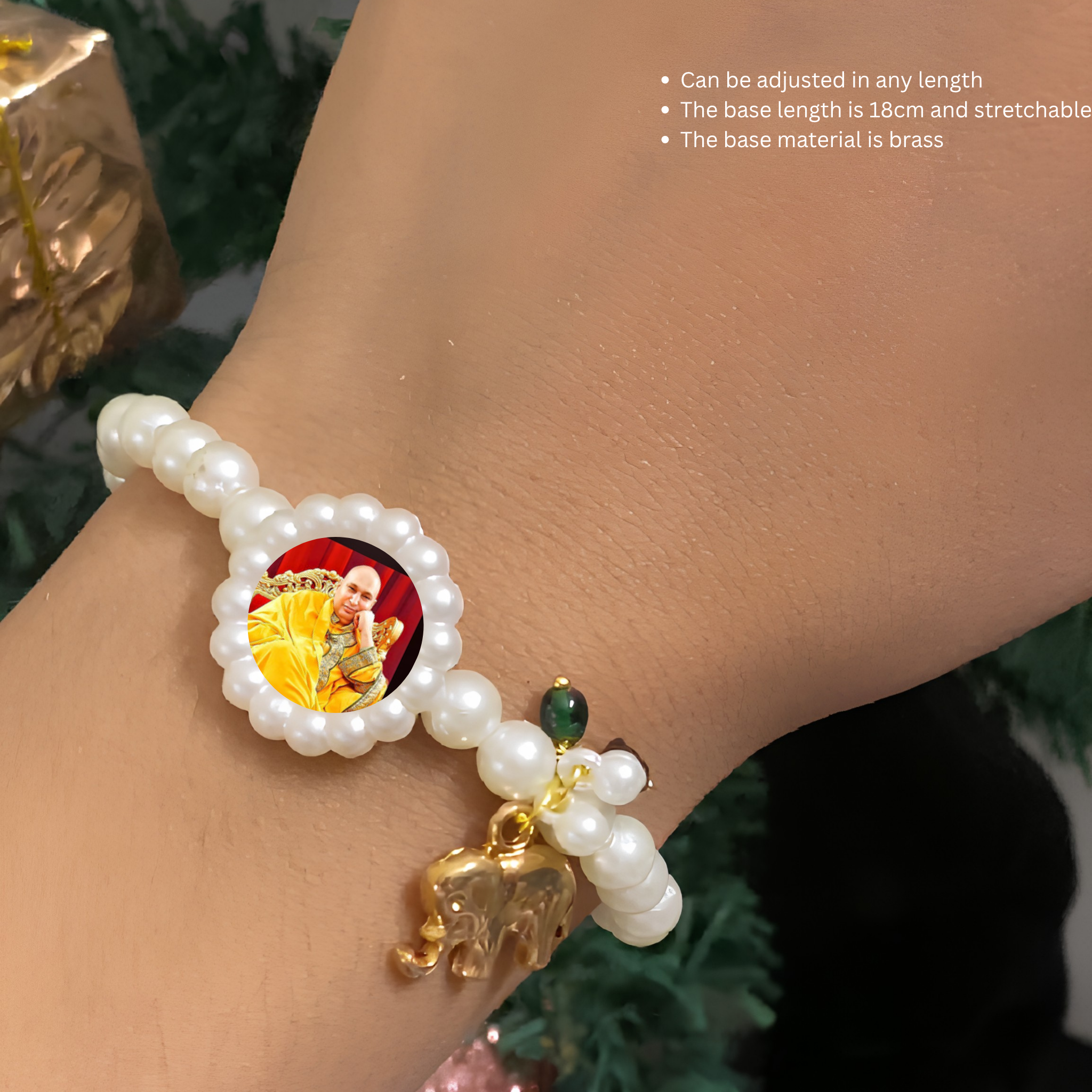 Sacred Kada with Golden Elephant Charm for Prosperity & Protection