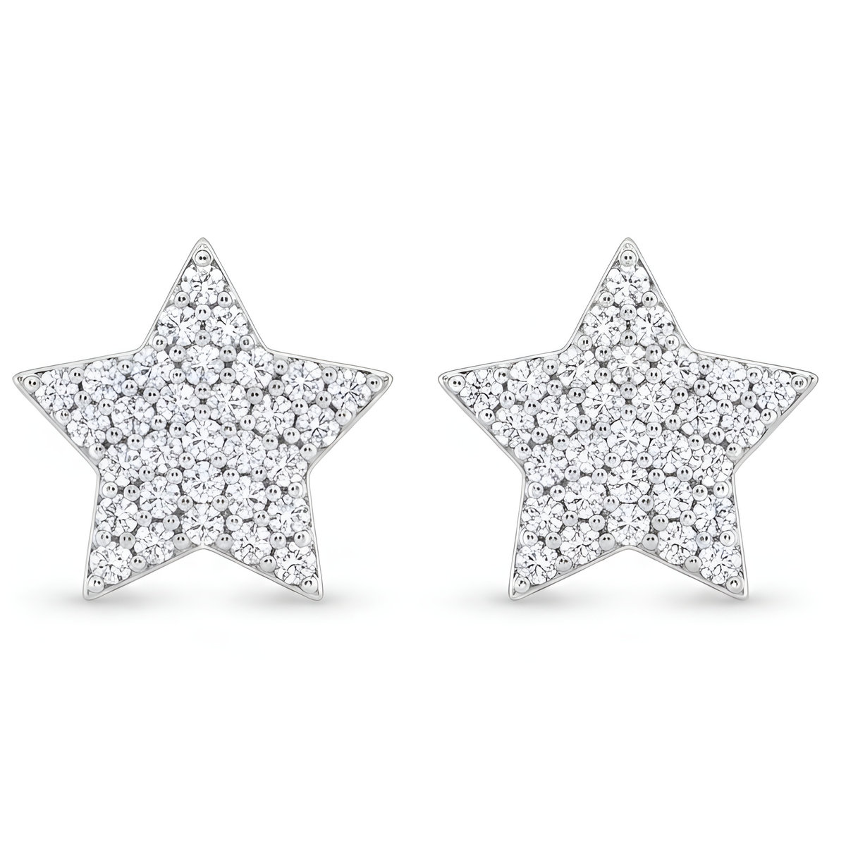 STAR SHAPPED ZIRCON STUDDED EARINGS