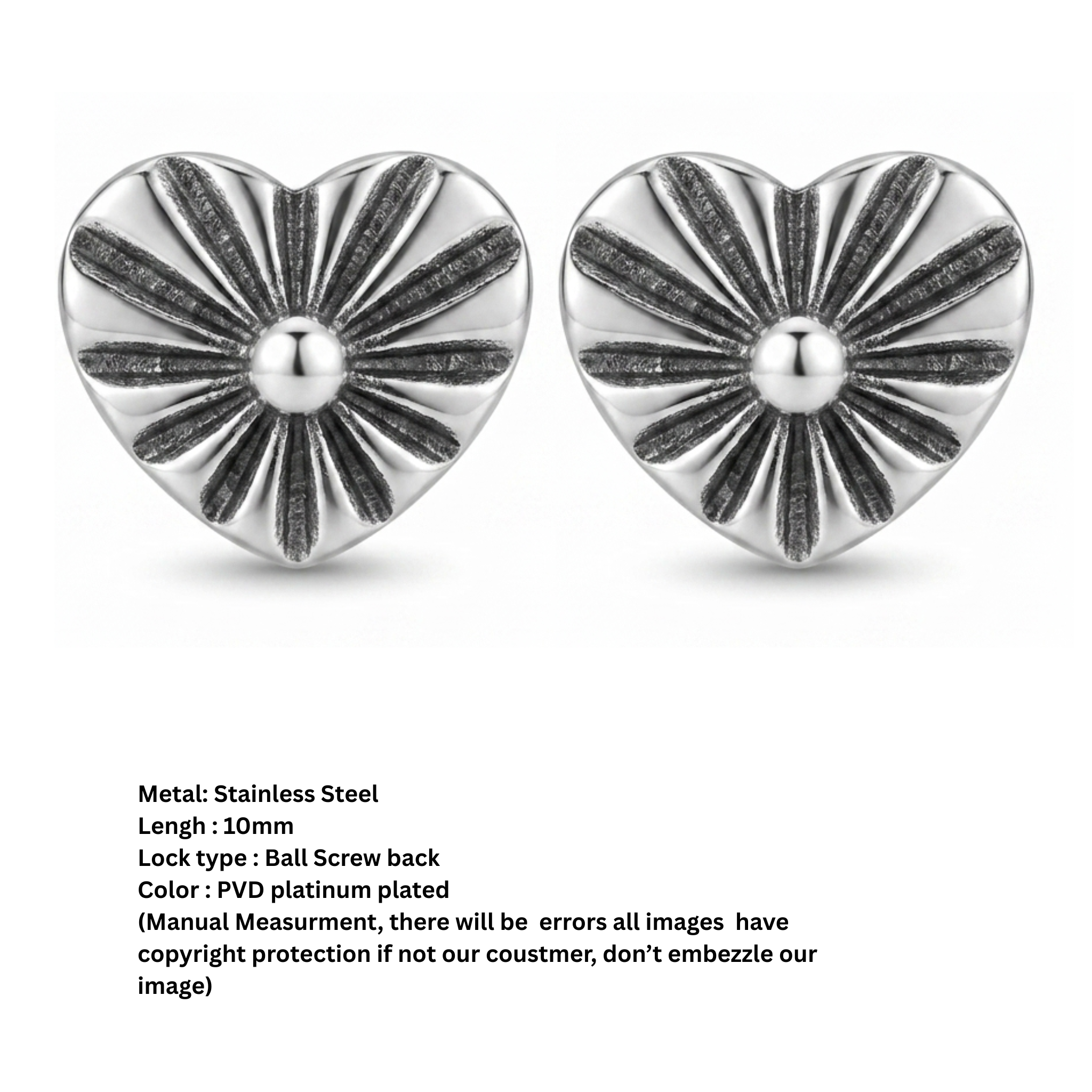 Clara HEART SHAPPED EARINGS
