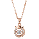Ethereal Rose Dancing Stone Pendant