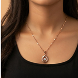 Ethereal Rose Dancing Stone Pendant