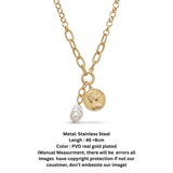 The Empress Baroque Pearl & Coin Lariat