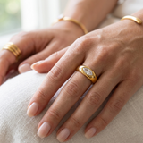 The Marquise Solitaire Dome Ring