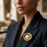 The Celestial Orbit Pearl Brooch