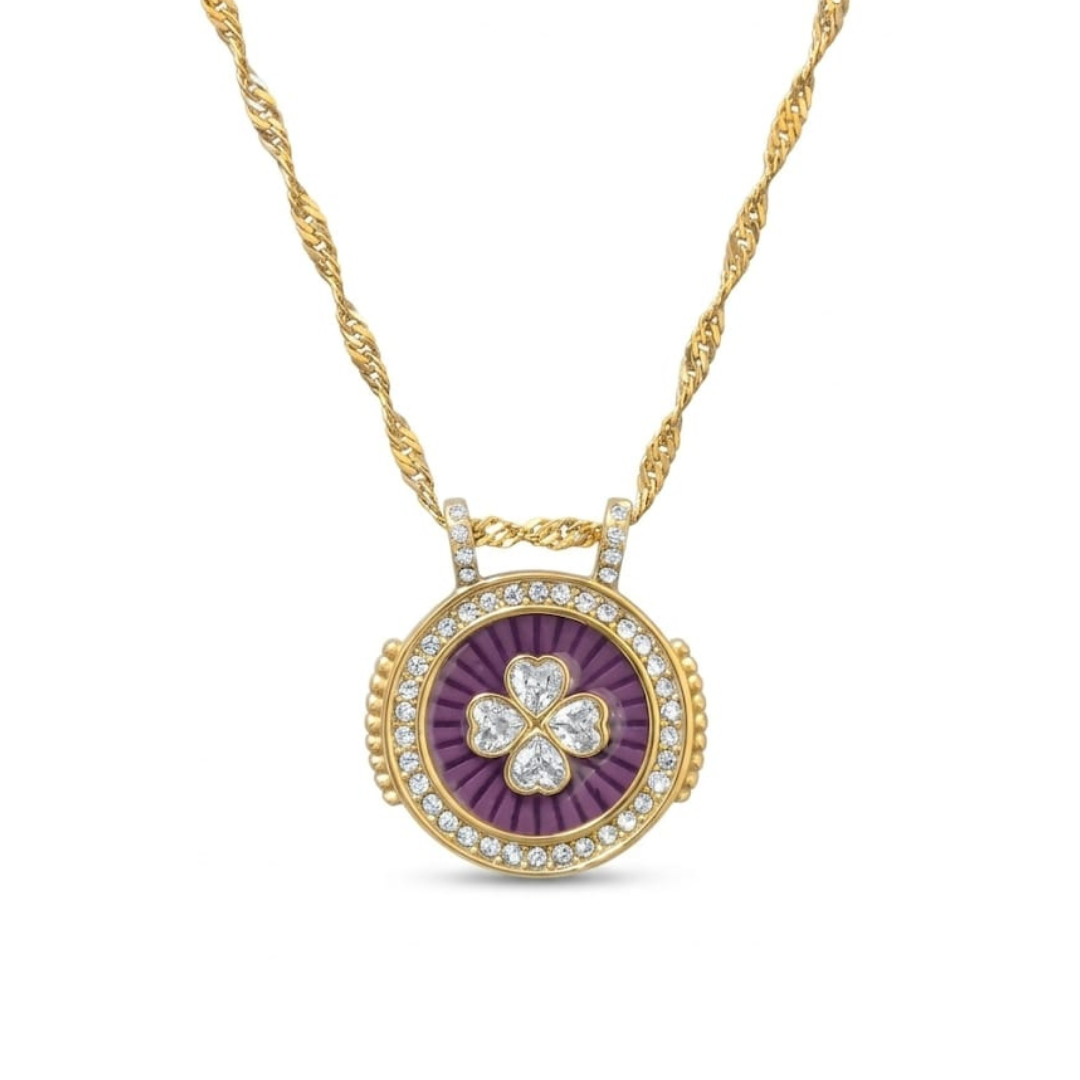 The Royal Clover Enamel Pendant