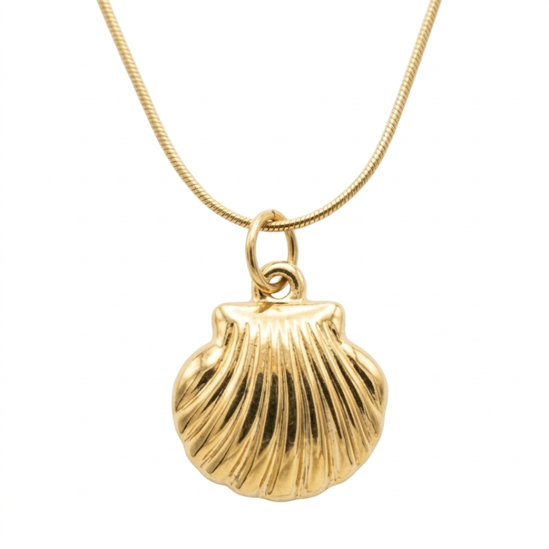 The Golden Scallop Pendant