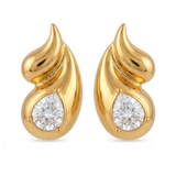 Golden Flame Teardrop Studs