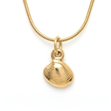 The Golden Shoreline Bivalve Pendant