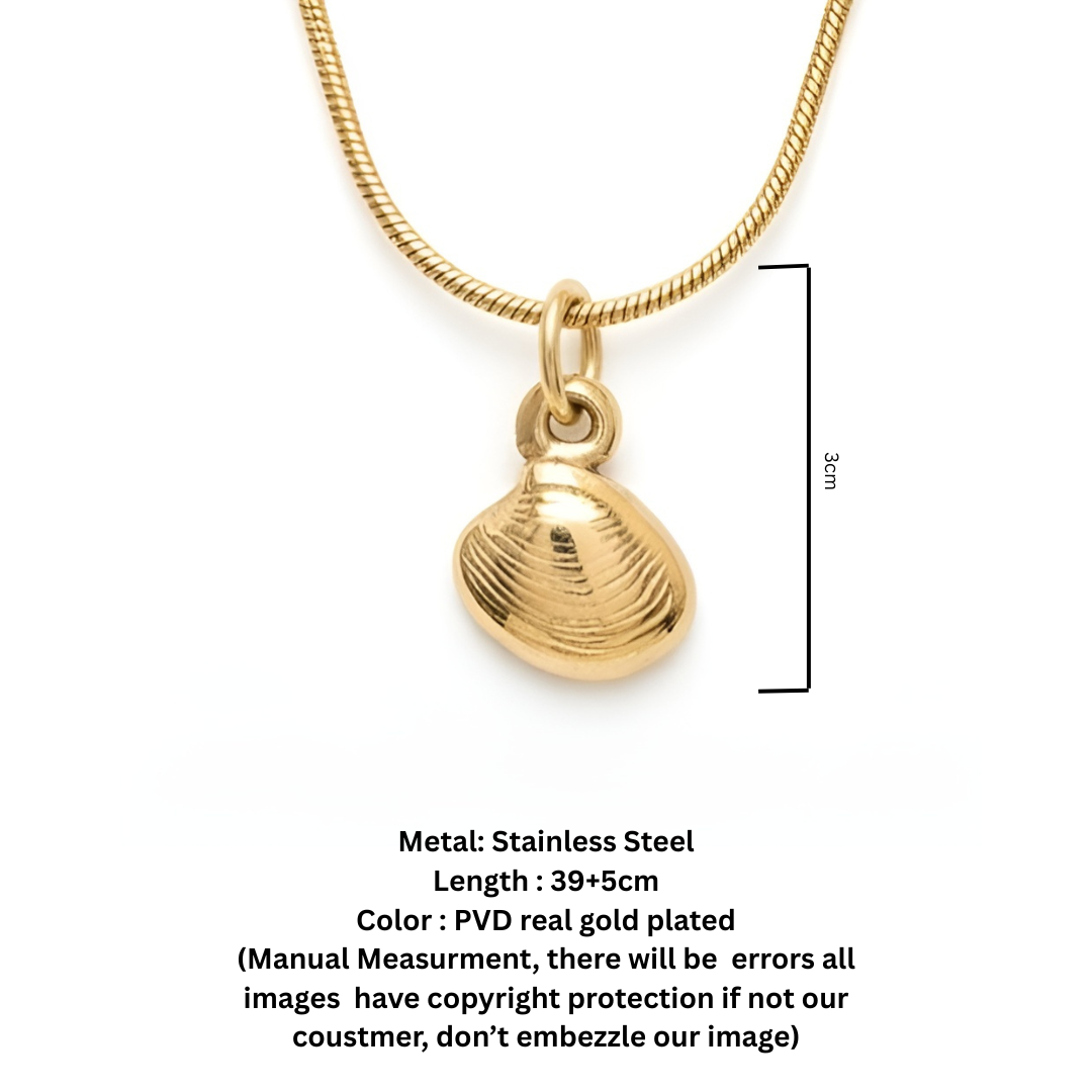 The Golden Shoreline Bivalve Pendant