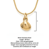 The Golden Shoreline Bivalve Pendant