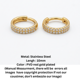 The Petite Pave Gold Huggies