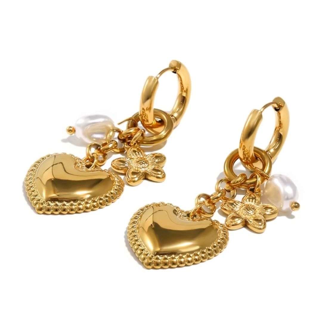 The Amora Charm Hoops