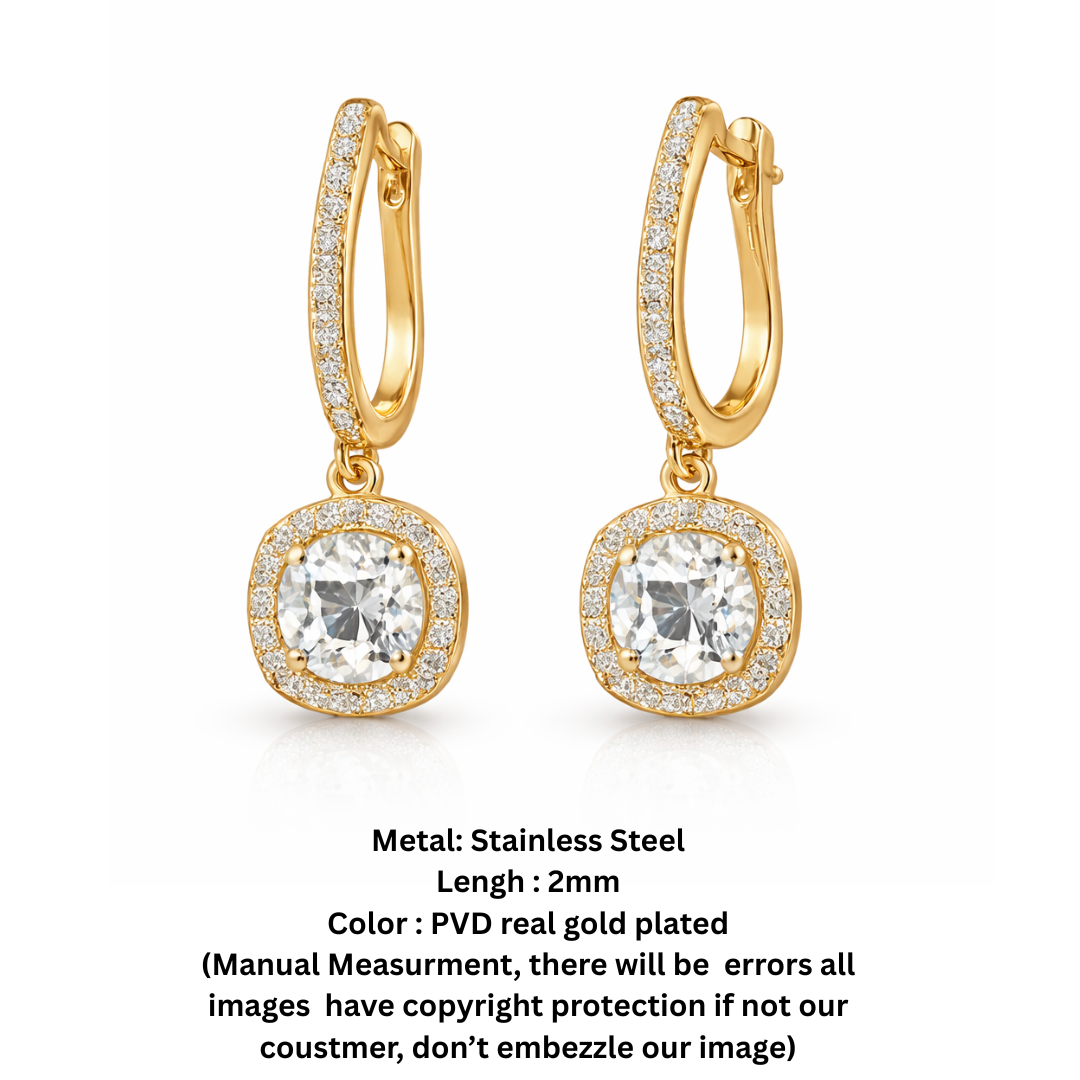 Aurora Luxe Halo Drop Earrings