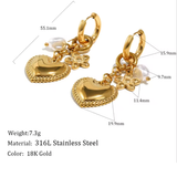 The Amora Charm Hoops