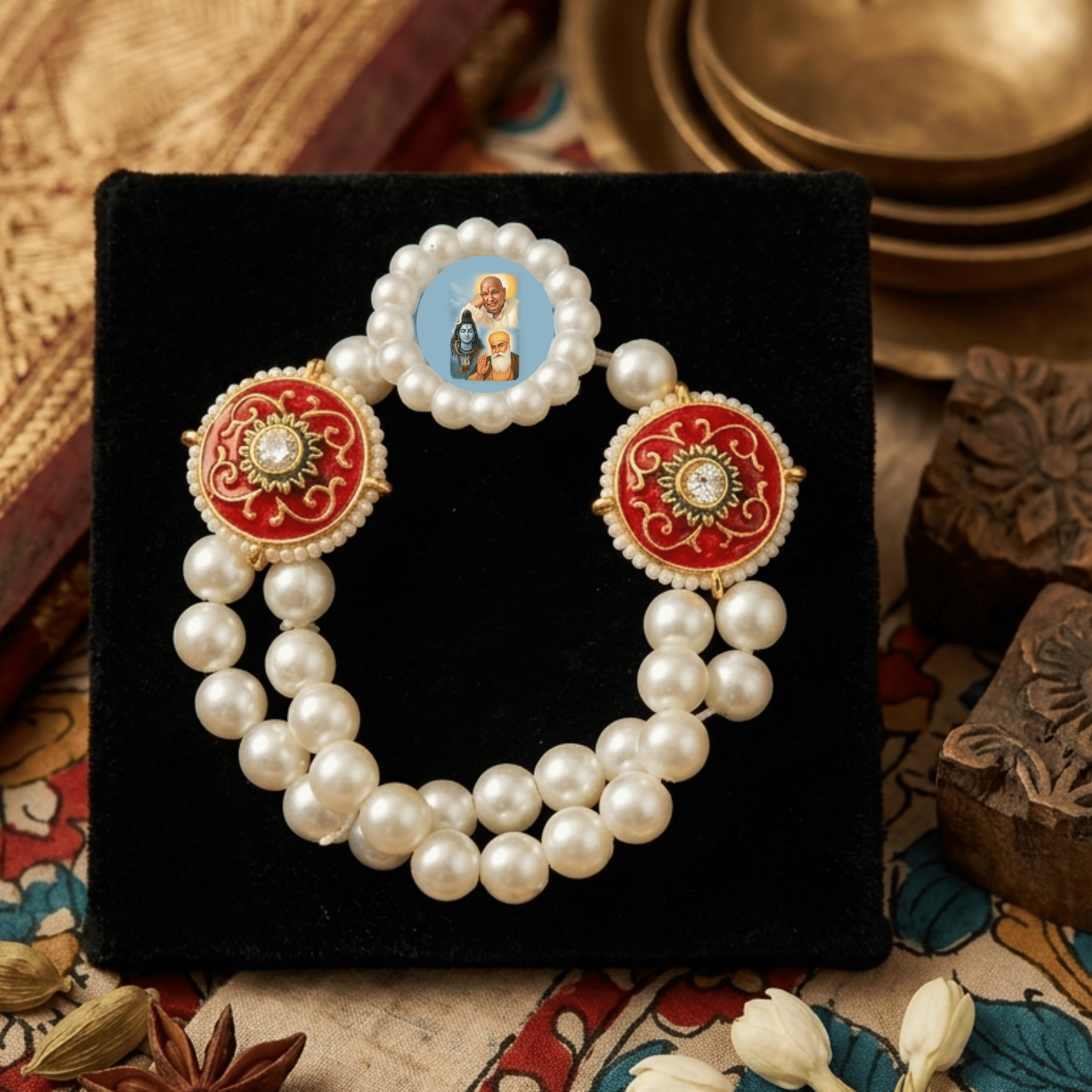 The Crimson Devotion Guru Ji Bracelet