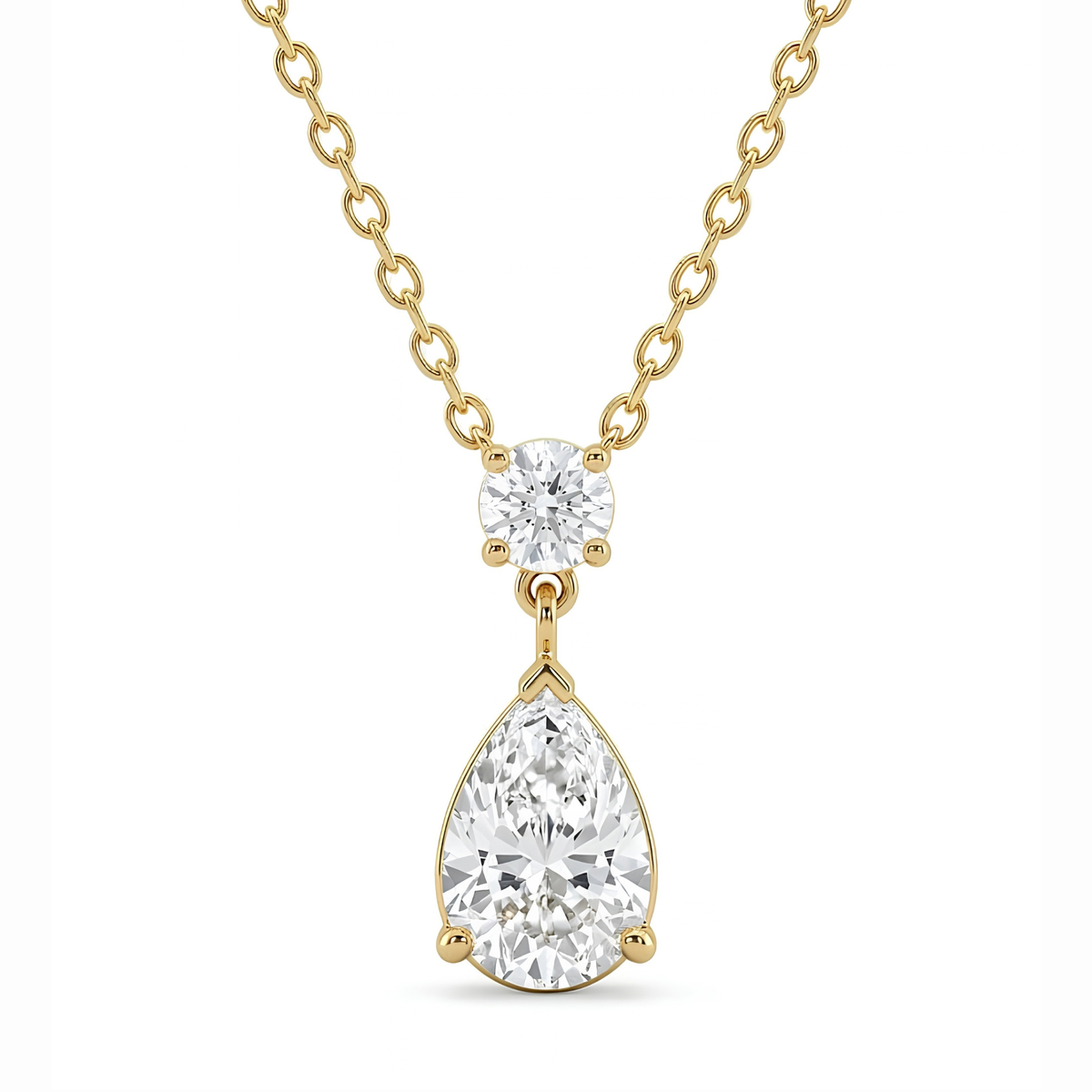 Classic Teardrop Solitaire Pendant
