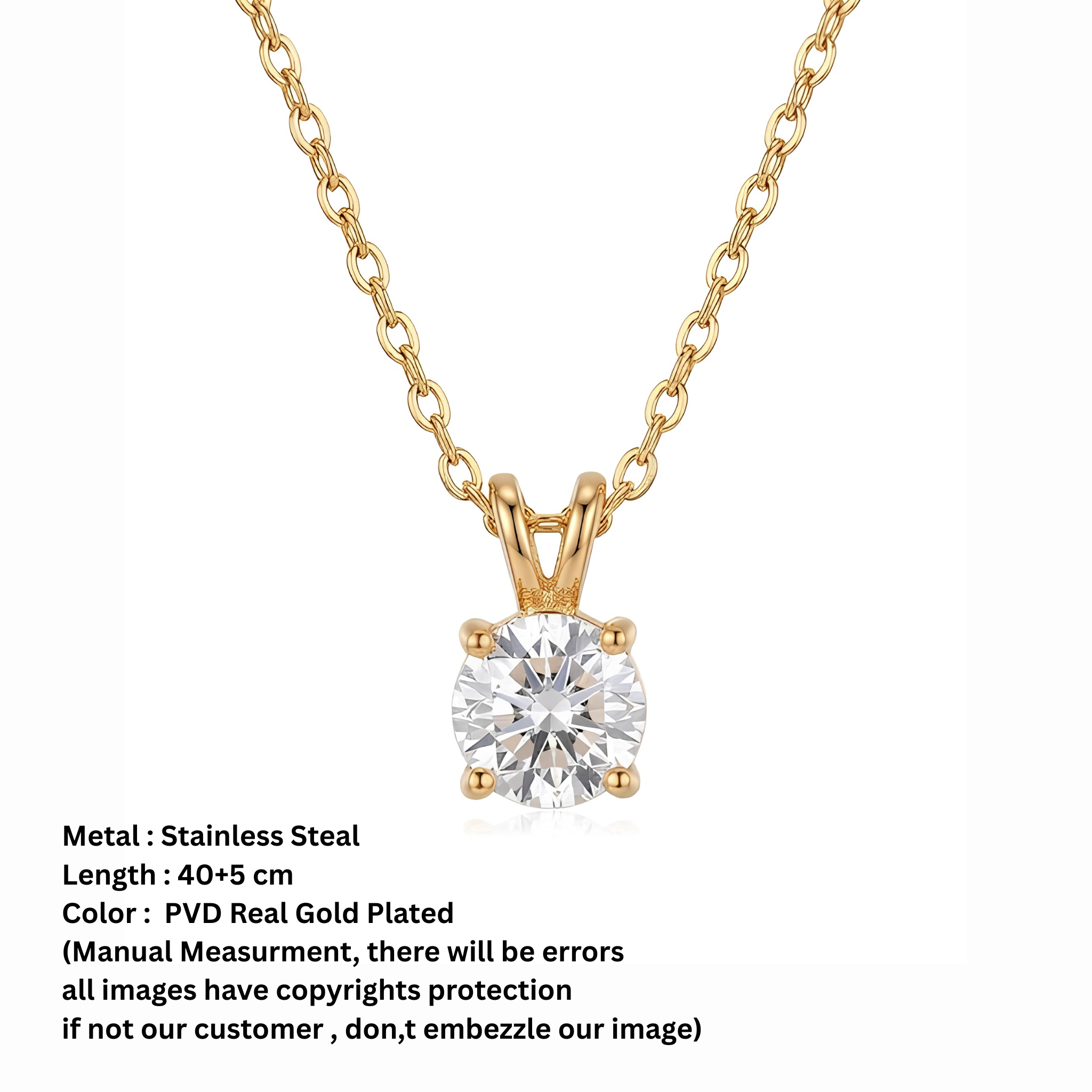 Timeless Round Zirconia Pendant Necklace