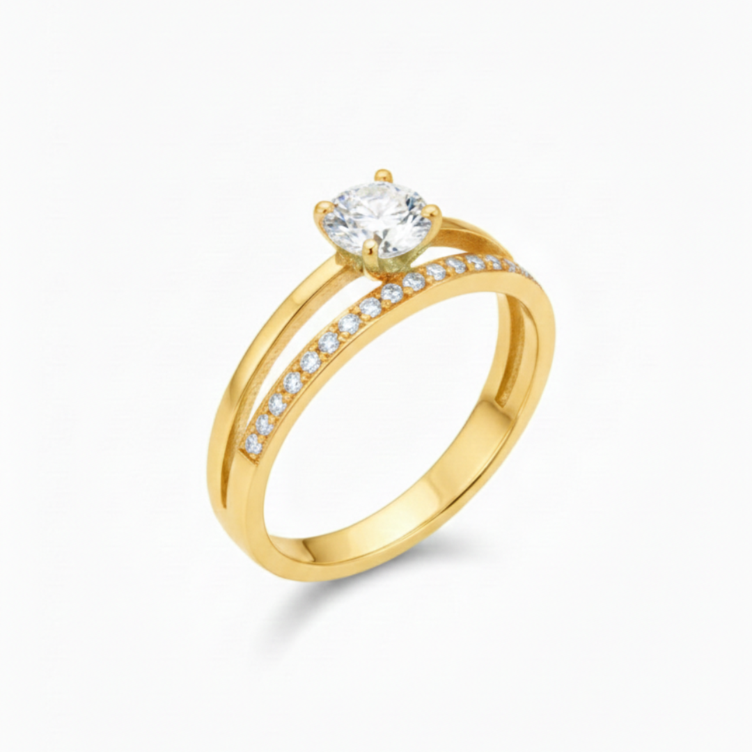 double wear gold plated ring