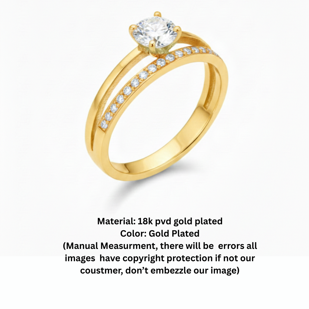 double wear gold plated ring