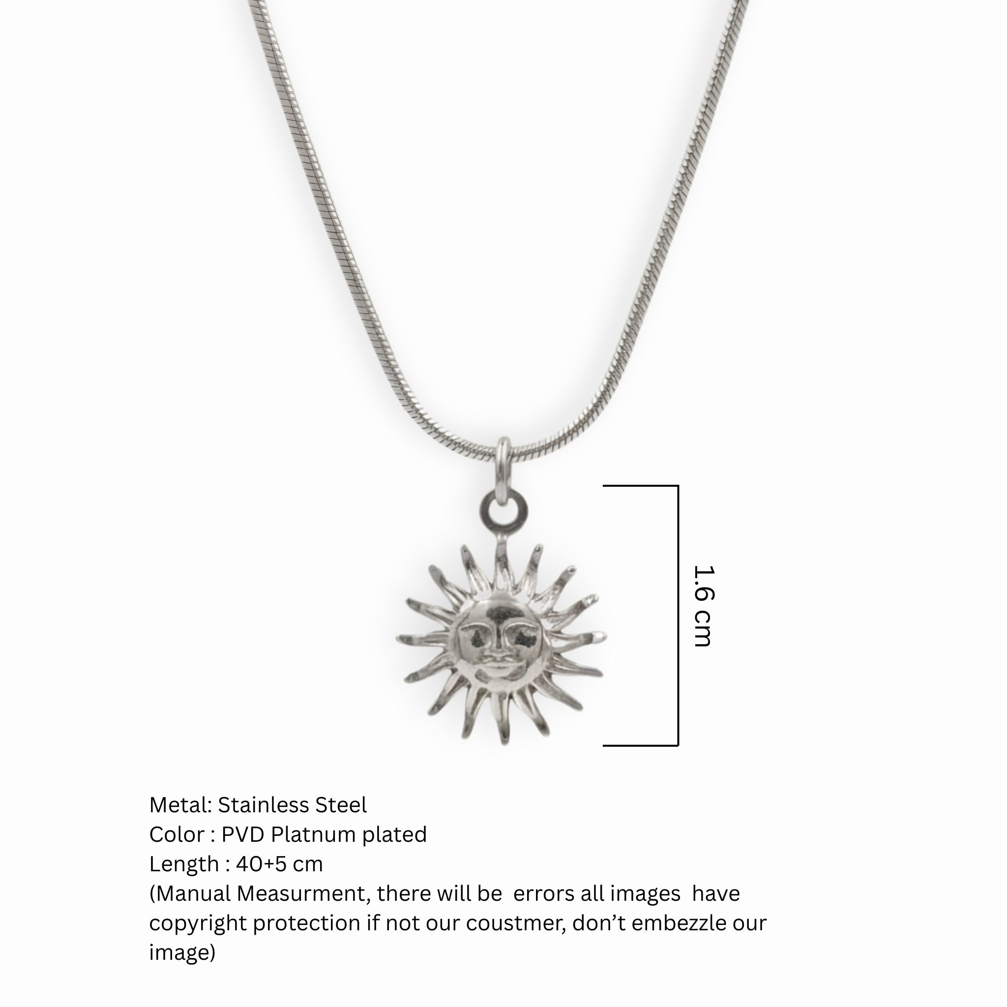 Radiant Celestial Sun Silver Pendant