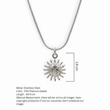 Radiant Celestial Sun Silver Pendant