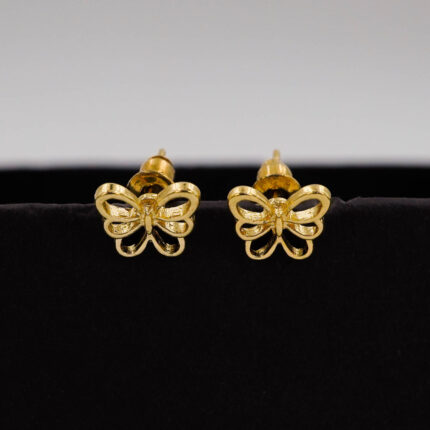 hollow butterly studs D768