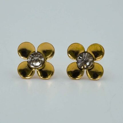 flower zircon studs